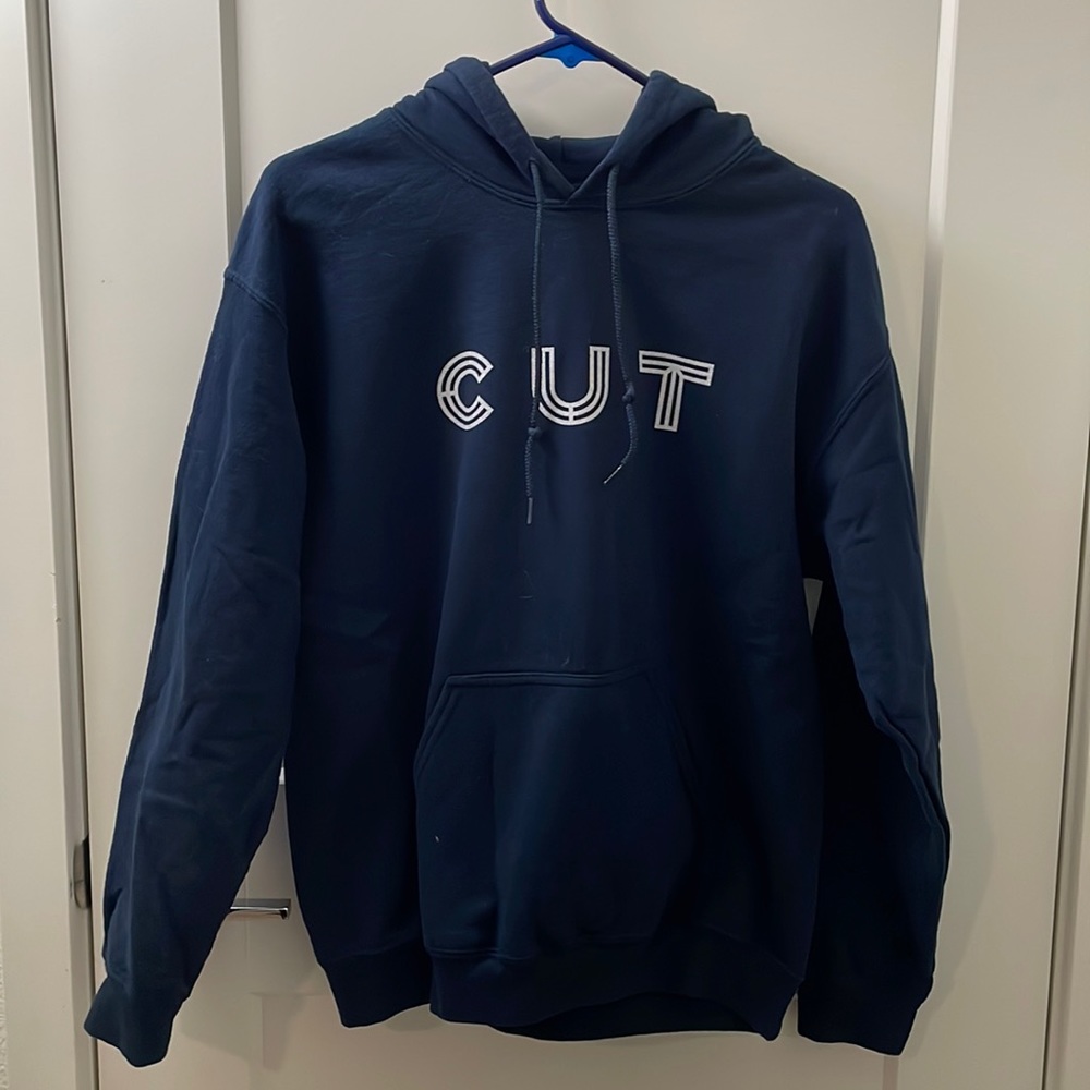 Navy CUT Hoodie w/ Drawstrings